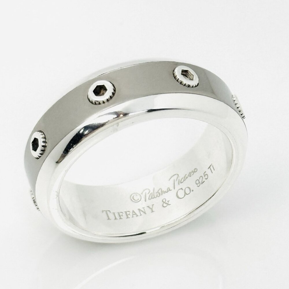 Tiffany & Co. Turbo Ring / Paloma Picasso Size 10 Mens Unisex Silver Titanium